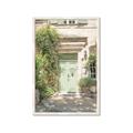 Picture of Pastel Green Door in Spring _GroupedProduct_Rectangle_Portrait_Photography _GroupedProduct_Rectangle_Portrait_Framed_Matted_