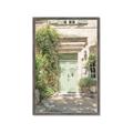 Picture of Pastel Green Door in Spring _GroupedProduct_Rectangle_Portrait_Photography _GroupedProduct_Rectangle_Portrait_Framed_Matted_