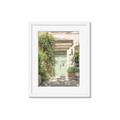 Picture of Pastel Green Door in Spring _GroupedProduct_Rectangle_Portrait_Photography _GroupedProduct_Rectangle_Portrait_Framed_Matted_