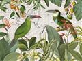 Picture of Green Nostalgic Tropical Birds _GroupedProduct_Rectangle_Landscape_Unframed_Print_Only_