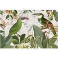 Picture of Green Nostalgic Tropical Birds _GroupedProduct_Rectangle_Landscape_Unframed_Print_Only_