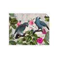 Picture of Blue Nostalgic Tropical Parrot Birds _GroupedProduct_Rectangle_Landscape_Unframed_Print_Only_