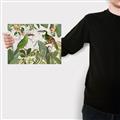 Picture of Green Nostalgic Tropical Birds _GroupedProduct_Rectangle_Landscape_Canvas_