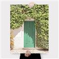 Picture of Green Door with Lush Leaves _GroupedProduct_Rectangle_Portrait_Photography _GroupedProduct_Rectangle_Portrait_Canvas_