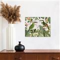 Picture of Green Nostalgic Tropical Birds _GroupedProduct_Rectangle_Landscape_Canvas_