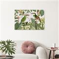 Picture of Green Nostalgic Tropical Birds _GroupedProduct_Rectangle_Landscape_Canvas_