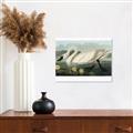 Picture of Vintage Floating White Swan _GroupedProduct_Rectangle_Landscape_Canvas_
