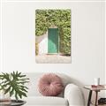 Picture of Green Door with Lush Leaves _GroupedProduct_Rectangle_Portrait_Photography _GroupedProduct_Rectangle_Portrait_Canvas_