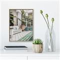 Picture of Green Hotel Pool _GroupedProduct_Rectangle_Portrait_Photography _GroupedProduct_Rectangle_Portrait_Canvas_Framed_