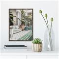 Picture of Green Hotel Pool _GroupedProduct_Rectangle_Portrait_Photography _GroupedProduct_Rectangle_Portrait_Canvas_Framed_