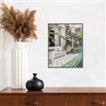 Picture of Green Hotel Pool _GroupedProduct_Rectangle_Portrait_Photography _GroupedProduct_Rectangle_Portrait_Canvas_Framed_