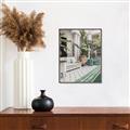 Picture of Green Hotel Pool _GroupedProduct_Rectangle_Portrait_Photography _GroupedProduct_Rectangle_Portrait_Canvas_Framed_