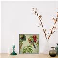 Picture of Tangerine Vintage Bird _GroupedProduct_Square_Canvas_Framed_