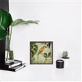 Picture of Yellow Nostalgic Tropical Birds _GroupedProduct_Square_Canvas_Framed_