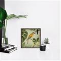 Picture of Yellow Nostalgic Tropical Birds _GroupedProduct_Square_Canvas_Framed_