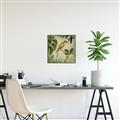 Picture of Yellow Nostalgic Tropical Birds _GroupedProduct_Square_Canvas_Framed_