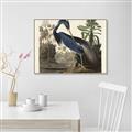 Picture of Vintage Heron Bird _GroupedProduct_Rectangle_Landscape_Canvas_Framed_