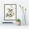 Picture of Two Yellow Warbler Birds _GroupedProduct_Rectangle_Portrait_Canvas_Framed_