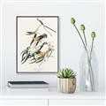 Picture of Two Yellow Warbler Birds _GroupedProduct_Rectangle_Portrait_Canvas_Framed_