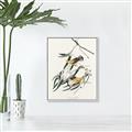 Picture of Two Yellow Warbler Birds _GroupedProduct_Rectangle_Portrait_Canvas_Framed_