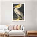 Picture of Vintage White Pelican _GroupedProduct_Rectangle_Portrait_Canvas_Framed_