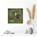 Picture of Tropical Paradise Toucan Bird _GroupedProduct_Square_Canvas_Framed_