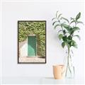 Picture of Green Door with Lush Leaves _GroupedProduct_Rectangle_Portrait_Photography _GroupedProduct_Rectangle_Portrait_Canvas_Framed_