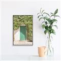 Picture of Green Door with Lush Leaves _GroupedProduct_Rectangle_Portrait_Photography _GroupedProduct_Rectangle_Portrait_Canvas_Framed_