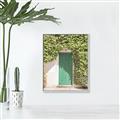 Picture of Green Door with Lush Leaves _GroupedProduct_Rectangle_Portrait_Photography _GroupedProduct_Rectangle_Portrait_Canvas_Framed_