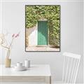 Picture of Green Door with Lush Leaves _GroupedProduct_Rectangle_Portrait_Photography _GroupedProduct_Rectangle_Portrait_Canvas_Framed_