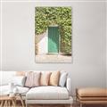 Picture of Green Door with Lush Leaves _GroupedProduct_Rectangle_Portrait_Photography _GroupedProduct_Rectangle_Portrait_Canvas_Framed_