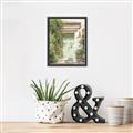 Picture of Pastel Green Door in Spring _GroupedProduct_Rectangle_Portrait_Photography _GroupedProduct_Rectangle_Portrait_Canvas_Framed_