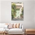 Picture of Pastel Green Door in Spring _GroupedProduct_Rectangle_Portrait_Photography _GroupedProduct_Rectangle_Portrait_Canvas_Framed_