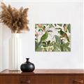 Picture of Green Nostalgic Tropical Birds _GroupedProduct_Rectangle_Landscape_Unframed_Print_Only_