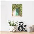 Picture of Green Door with Lush Leaves _GroupedProduct_Rectangle_Portrait_Photography _GroupedProduct_Rectangle_Portrait_Unframed_Print_Only_