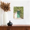 Picture of Green Door with Lush Leaves _GroupedProduct_Rectangle_Portrait_Photography _GroupedProduct_Rectangle_Portrait_Unframed_Print_Only_