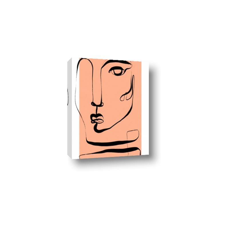 Picture of Peach Portait Line Art _GroupedProduct_Rectangle_Portrait_Canvas_