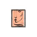 Picture of Peach Portait Line Art _GroupedProduct_Rectangle_Portrait_Canvas_Framed_