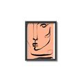 Picture of Peach Portait Line Art _GroupedProduct_Rectangle_Portrait_Canvas_Framed_