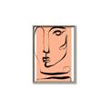 Picture of Peach Portait Line Art _GroupedProduct_Rectangle_Portrait_Canvas_Framed_