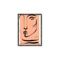 Picture of Peach Portait Line Art _GroupedProduct_Rectangle_Portrait_Canvas_Framed_