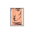 Picture of Peach Portait Line Art _GroupedProduct_Rectangle_Portrait_Canvas_Framed_