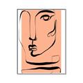 Picture of Peach Portait Line Art _GroupedProduct_Rectangle_Portrait_Canvas_Framed_
