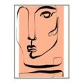 Picture of Peach Portait Line Art _GroupedProduct_Rectangle_Portrait_Canvas_Framed_