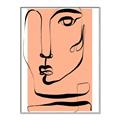 Picture of Peach Portait Line Art _GroupedProduct_Rectangle_Portrait_Canvas_Framed_