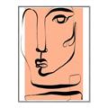 Picture of Peach Portait Line Art _GroupedProduct_Rectangle_Portrait_Canvas_Framed_