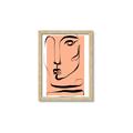 Picture of Peach Portait Line Art _GroupedProduct_Rectangle_Portrait_Framed_Matted_