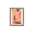 Picture of Peach Portait Line Art _GroupedProduct_Rectangle_Portrait_Framed_Matted_