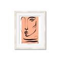 Picture of Peach Portait Line Art _GroupedProduct_Rectangle_Portrait_Framed_Matted_