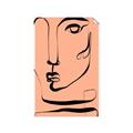 Picture of Peach Portait Line Art _GroupedProduct_Rectangle_Portrait_Unframed_Print_Only_